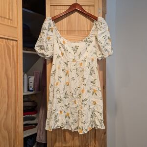 Reformation Bristol Citron Lemon Floral Size Medium